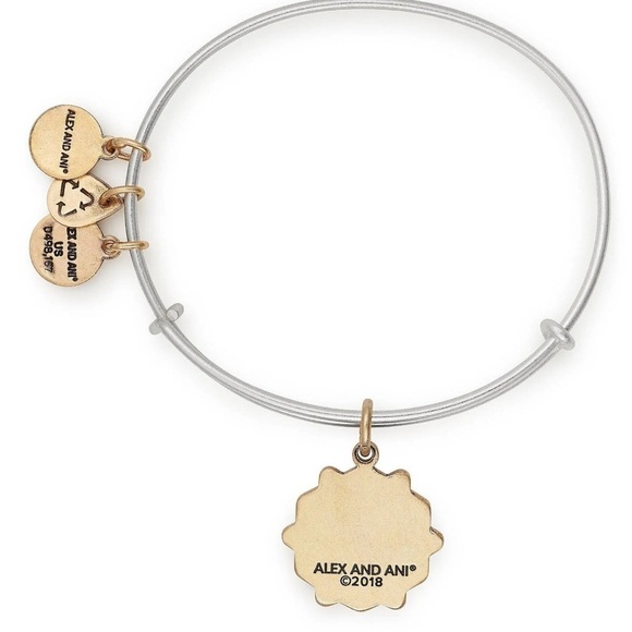 Alex and Ani Silver and Gold Bat Mitzvah Birthday Bracelet - Picture 2 of 5